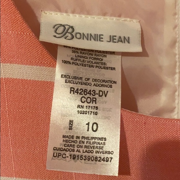 Girls size 10 dress 👗 Worn once. Bonnie Jean 💕 - Picture 2 of 4